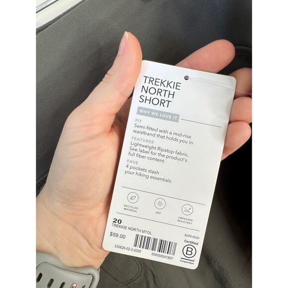 ATHLETA NWT Trekkie North Shorts Size 20 Mountain Olive Green Plus Sized Active - Picture 4 of 14